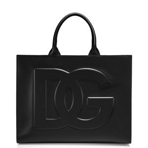 D & G large Beatrice Logo Leather Tote